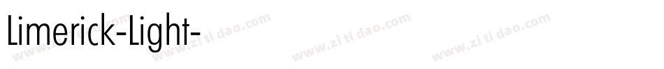 Limerick-Light字体转换