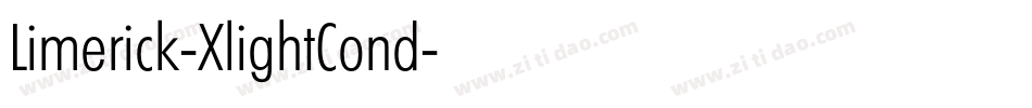 Limerick-XlightCond字体转换