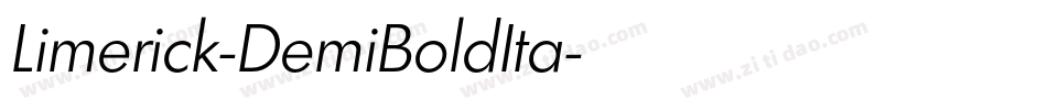 Limerick-DemiBoldIta字体转换