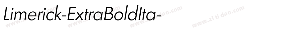 Limerick-ExtraBoldIta字体转换