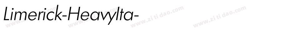 Limerick-HeavyIta字体转换