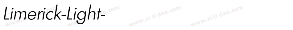 Limerick-Light字体转换