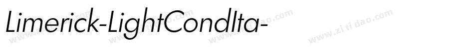 Limerick-LightCondIta字体转换