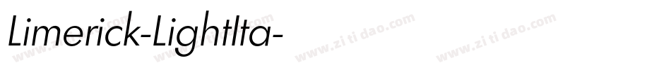 Limerick-LightIta字体转换
