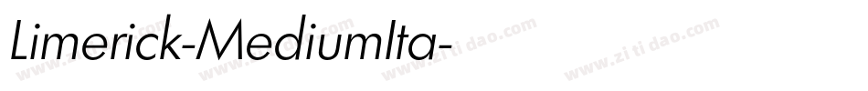 Limerick-MediumIta字体转换