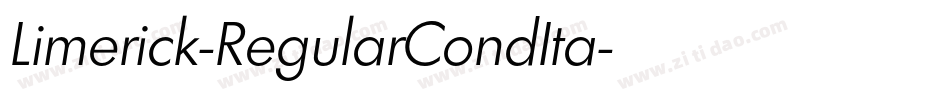 Limerick-RegularCondIta字体转换