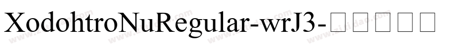 XodohtroNuRegular-wrJ3字体转换