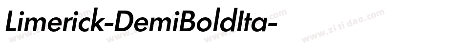 Limerick-DemiBoldIta字体转换