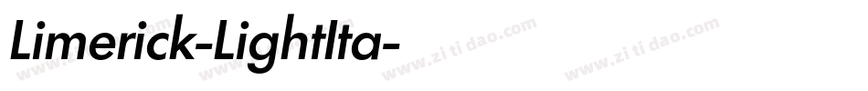 Limerick-LightIta字体转换