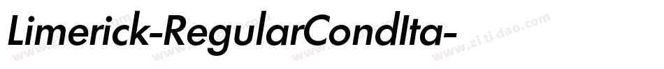 Limerick-RegularCondIta字体转换
