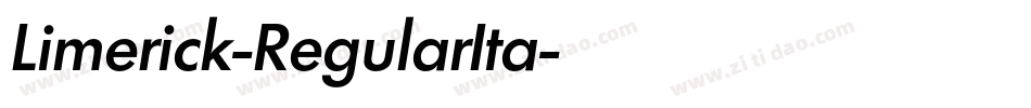 Limerick-RegularIta字体转换
