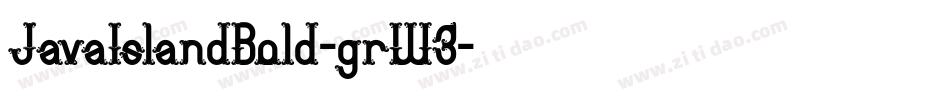JavaIslandBold-grW3字体转换