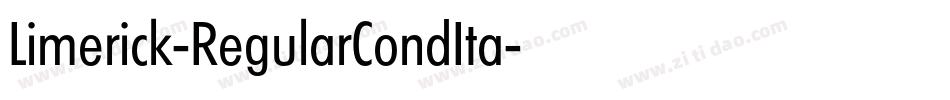 Limerick-RegularCondIta字体转换