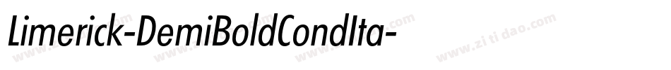 Limerick-DemiBoldCondIta字体转换