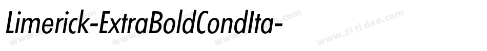 Limerick-ExtraBoldCondIta字体转换