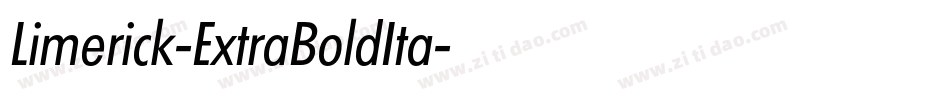 Limerick-ExtraBoldIta字体转换