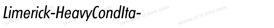 Limerick-HeavyCondIta字体转换
