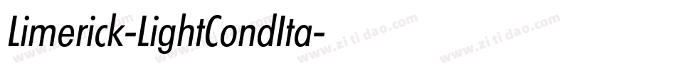 Limerick-LightCondIta字体转换