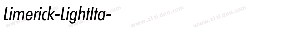 Limerick-LightIta字体转换