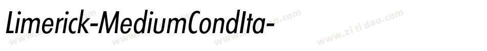 Limerick-MediumCondIta字体转换