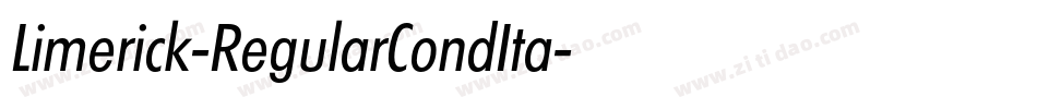 Limerick-RegularCondIta字体转换