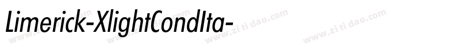 Limerick-XlightCondIta字体转换