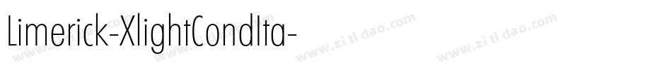 Limerick-XlightCondIta字体转换