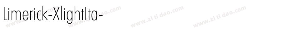 Limerick-XlightIta字体转换