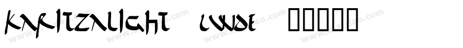 KaritzaLight-lwDe字体转换