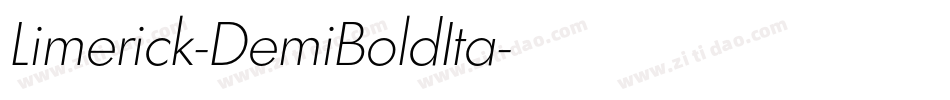 Limerick-DemiBoldIta字体转换
