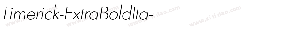 Limerick-ExtraBoldIta字体转换
