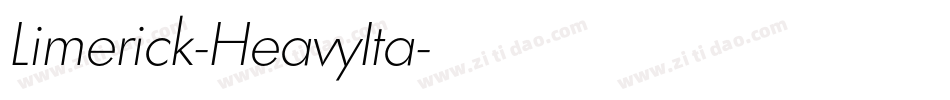 Limerick-HeavyIta字体转换