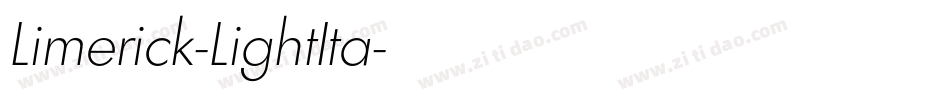 Limerick-LightIta字体转换