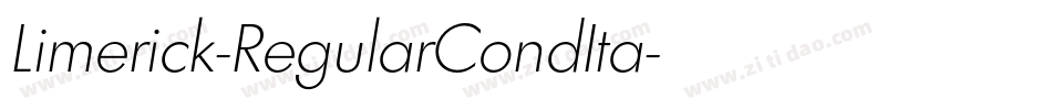 Limerick-RegularCondIta字体转换