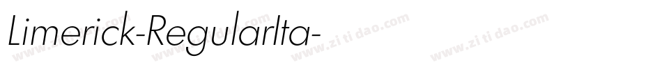 Limerick-RegularIta字体转换