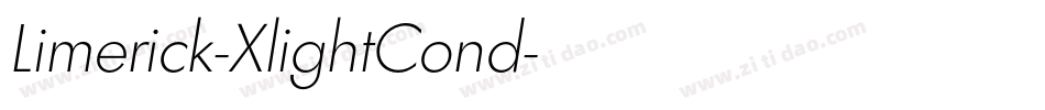 Limerick-XlightCond字体转换