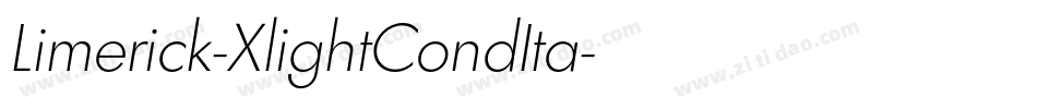 Limerick-XlightCondIta字体转换