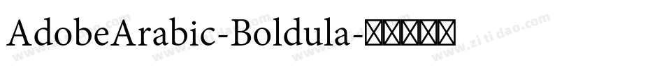 AdobeArabic-Boldula字体转换