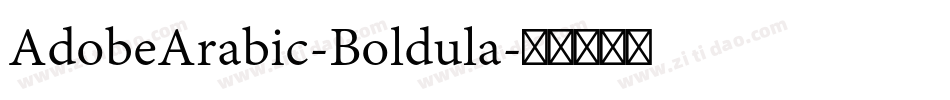 AdobeArabic-Boldula字体转换