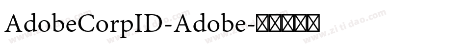 AdobeCorpID-Adobe字体转换