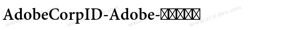 AdobeCorpID-Adobe字体转换