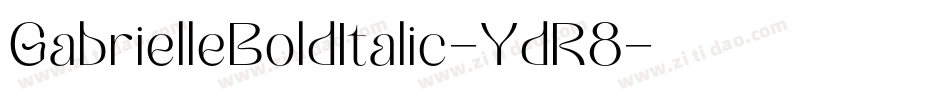 GabrielleBoldItalic-YdR8字体转换