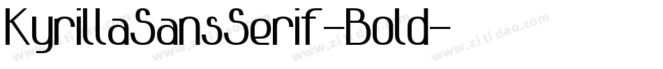 KyrillaSansSerif-Bold字体转换