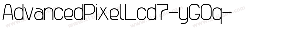 AdvancedPixelLcd7-yGOq字体转换