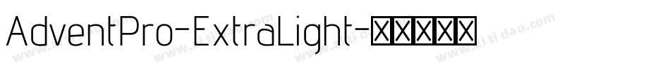 AdventPro-ExtraLight字体转换