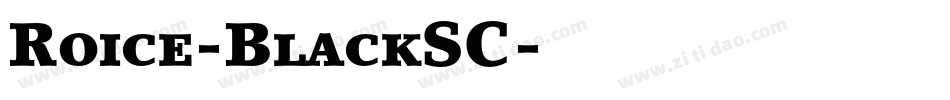 Roice-BlackSC字体转换