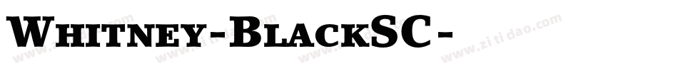 Whitney-BlackSC字体转换