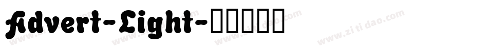 Advert-Light字体转换