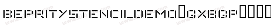 BeprityStencilDemo-gxBGP字体转换