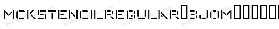 MckStencilRegular-3JOM字体转换